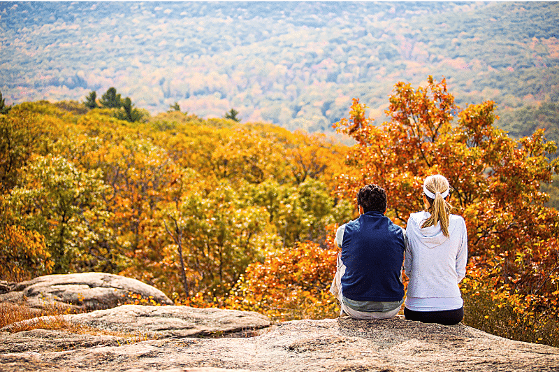 Une randonnée d'automne permet de célébrer cette belle saison des couleurs. Une des très belles activités d'automne qui est à notre portée.Un visuel au soutien d'un article du blog Pour un bonheur simple.