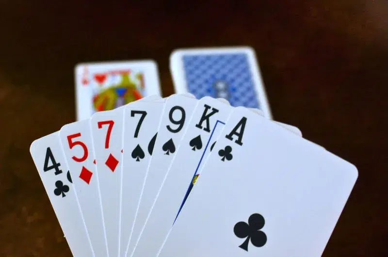 Jeu de cartes en voyage