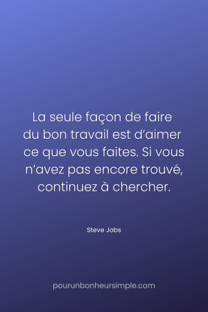 "J’ai appris que le courage n’est pas l’absence de peur, mais la capacité de la vaincre." Une citation de Steve Jobs. Un visuel du blog Pour un bonheur simple.